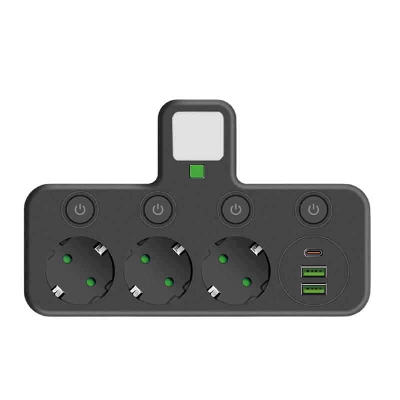Multi-Socket Power Strips Wall Socket Adapters Power Converter with Independent Switches for Multiple Device Use Enduring
