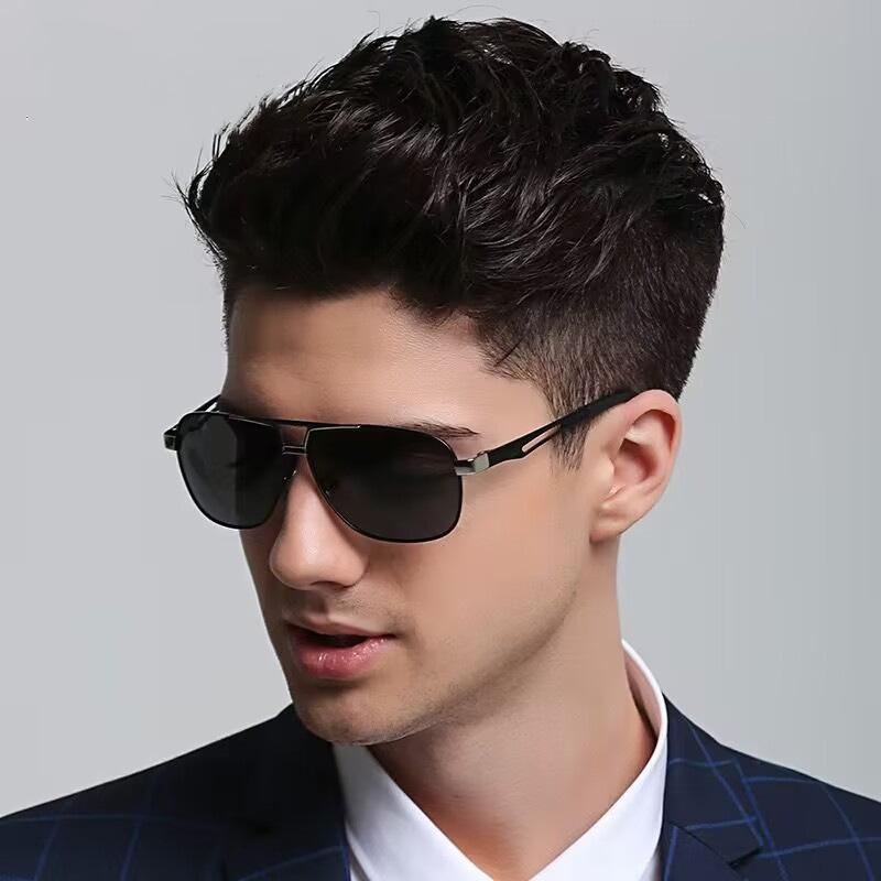 New Trendy Male's Fishing Sunglasses Day Night Vision Driving Use Spectacles Dual-purpose Photochromic Sun Spectacles UV Shades