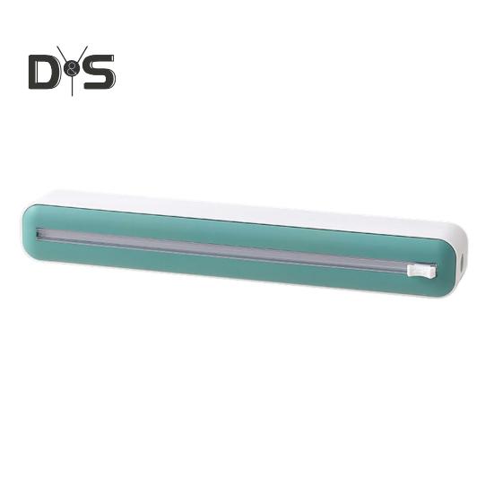 Műanyag Fólia Adagoló Csúszkás Vágóval Állítható 2 az 1-ben Élelmiszer Ragasztófólia Tekercstartó Vágószerszámok Konyhai Kütyük