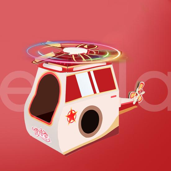 Cardboard Cosplay Toy Hands-on Skill Lovely Wearable Airplane Carton Cartoon Performance Costume Toy for Child