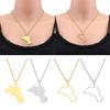 Trendy Kurdistan Map Shaped Pendant Necklace Map and City Necklace Long Choker Gothic Party Fashion Jewelry