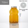 500ml Portable Fruit Juice Cold Brewed Tea Bottle Transparent Plastic Beverage Bottle Disposable Milk Tea Bottle