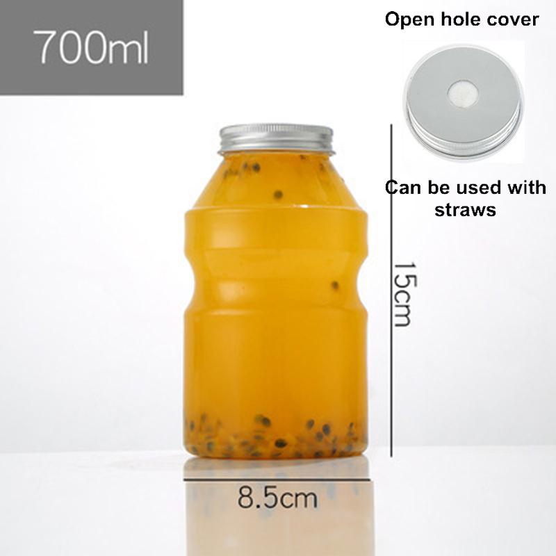 500ml Portable Fruit Juice Cold Brewed Tea Bottle Transparent Plastic Beverage Bottle Disposable Milk Tea Bottle
