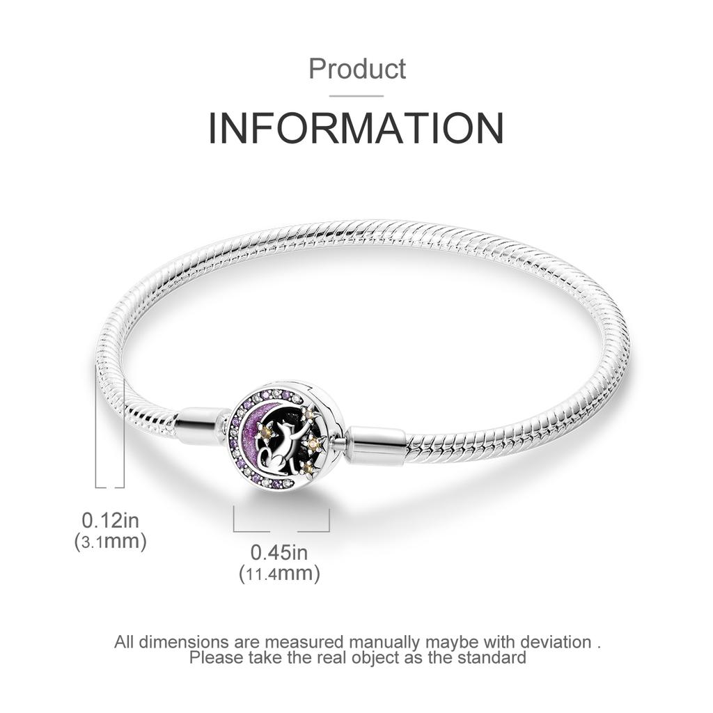 Silver Plated Snake Chain Bracelet Stainless Steel Bangle DIY Jewelry For Women Fashion Pulseras Charm Bracelet
