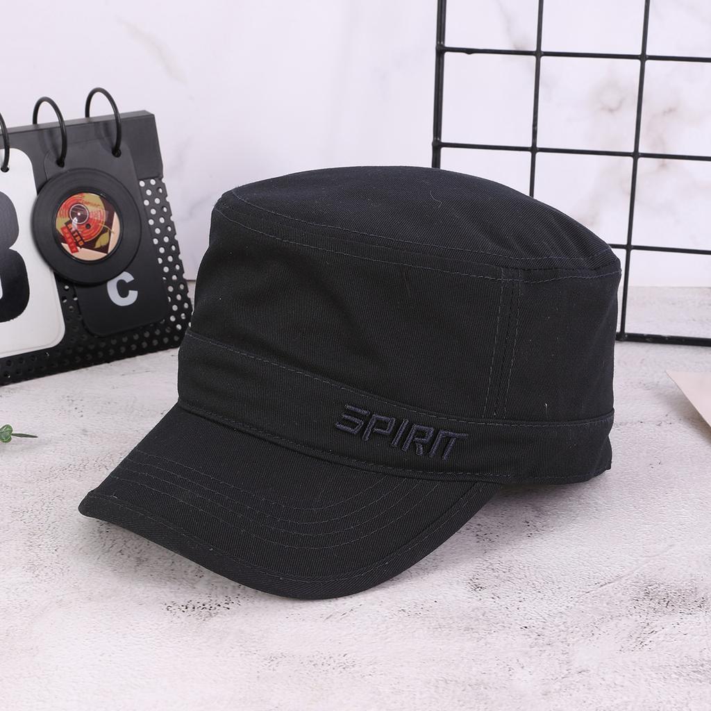 New four-season flat-topped cap with three-dimensional embroidered letters, fully sealed baseball cap, outdoor casual sun hat