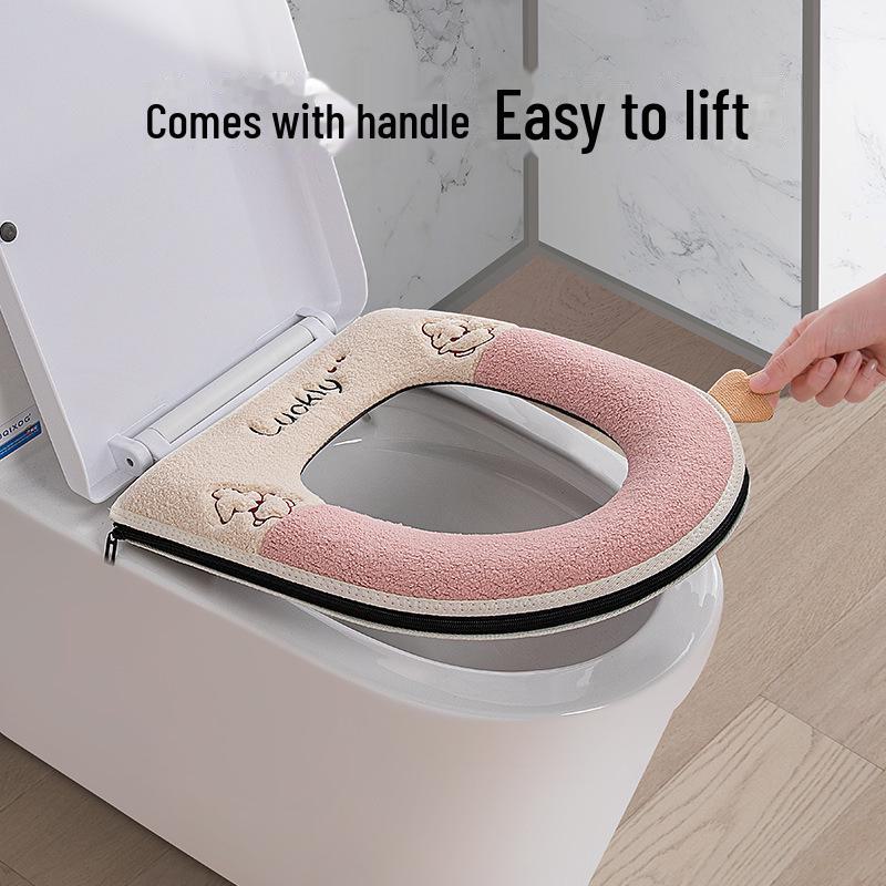 Voděodolný univerzální potah na toaletní sedátko s kresleným potiskem - zesílený, jednoduchý, design pro domácnost