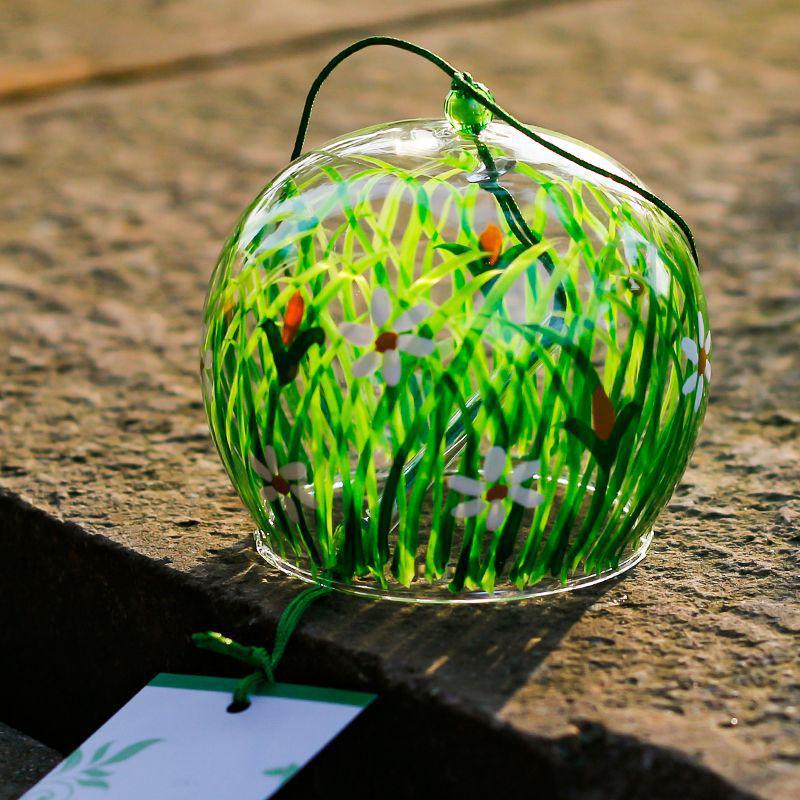 Cherry Blossom Glass Wind Chime - DIY Transparent Hanging Ornament