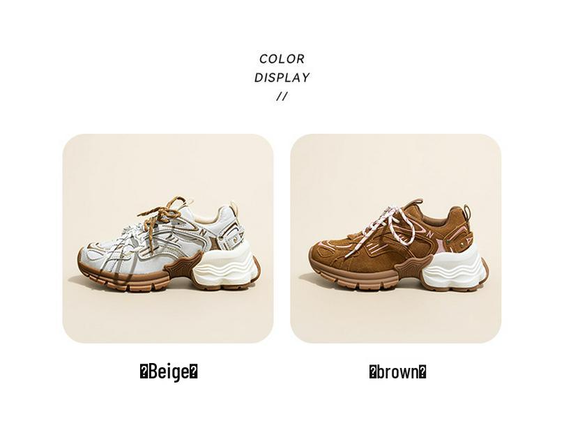 2025 Women's Summer Slimming Retro Dad Sneakers: Breathable, Thick Sole, Height-Boosting Casual Shoes