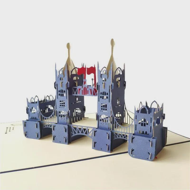 3D Tower Bridge Christmas & Birthday Greeting Card