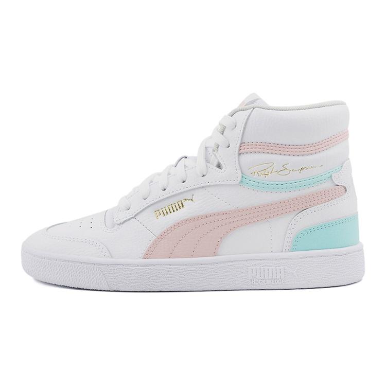 PUMA Ralph Sampson Mid K Mid-top Sneakers White/Pink/Blue Men s 373810-03 EU 38.5