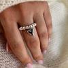 Stainless Steel Heart Ring for Women - Personalized Versatile Beaded Elastic Ring