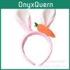 Cute Plush Soft Easter Bunny Ears Hairband With Carrot Bunny Headband Shaped