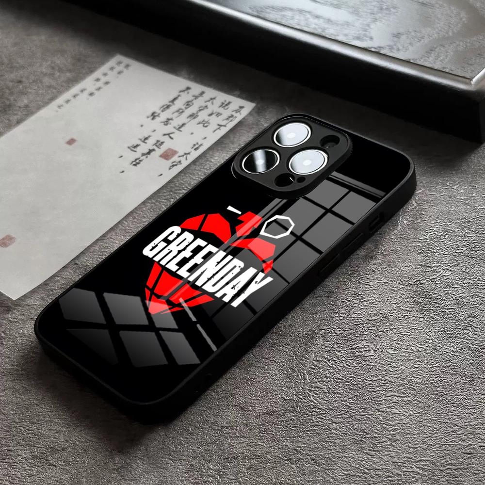 G-Green Day Band Phone Case For 17 Pro Max IPhone 16 Pro 15 12 11 13 Mini X XR XS 14 Plus SE Glass Cover