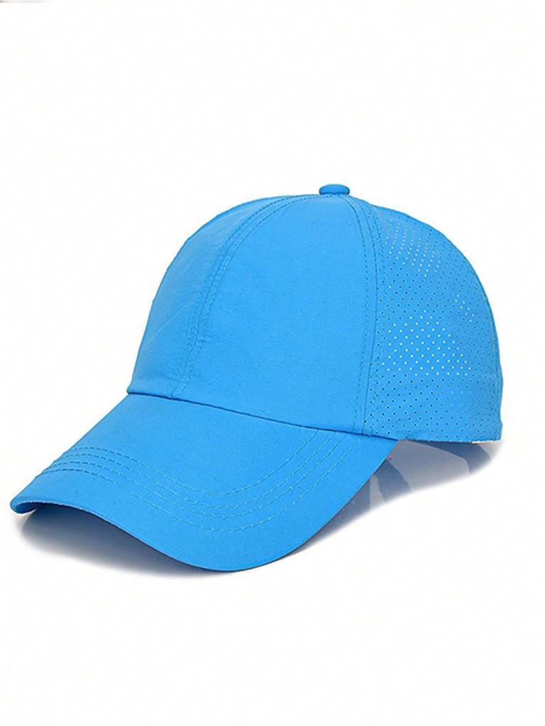 Women's Sports And Leisure Crossed Horsetail Hat Outdoor Mesh Quick Drying Sunshade Half Sky Top Hat Baseball Hat