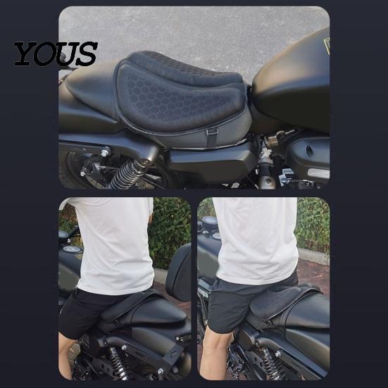 Cycling Endurance Seat Cushion Motorcycle Gel Cushion, Universal Electric Scooter Comfort Pad, Waterproof UV Protection Shock Absorbing