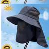 Fisherman Sun Protection Embroidered Outdoor Cowboy Hat for Camping and Mountaineering