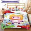 3pcs Lankybox Foxy and Rocky1 Pattern Bedding Set Duvet Cover Set Includes Duvet Cover &pillowcases, Perfect All Season Bedroom Decoration & Gift