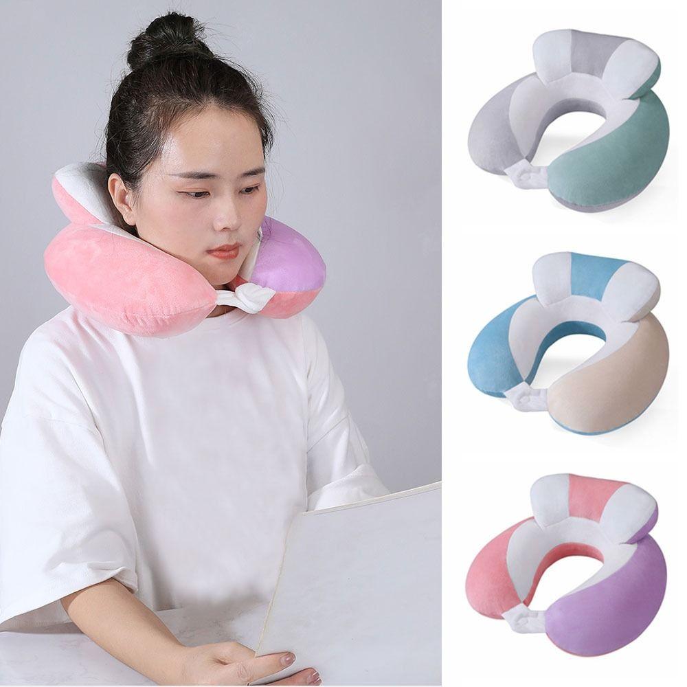 Adjustable Neck Support Pillow U Shaped Office Nap Pillow Travel Neck Pillow Airplane Travel