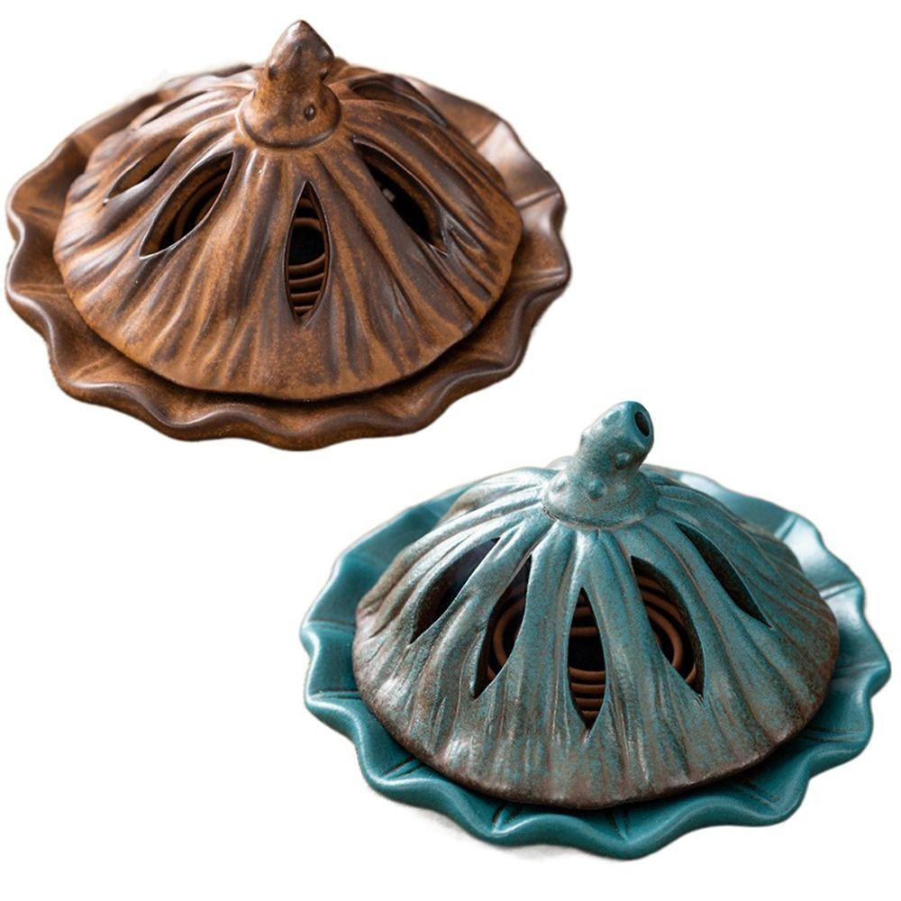 

Термостойкая керамическая чаша для благовоний, статуэтка-цветок, подставка для сжигания благовоний, безопасная кадильная тарелка, украшения