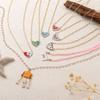Ceramic Love Star Necklace Small Flower Tai Chi Color Printed Pendant 14K Fresh And Sweet