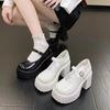 Soleist High Heels Mary Janes Shoes Autumn 2024 Patent Leather Heeled Shoes Woman Chunky Platform Ankle Strap Pumps for Women