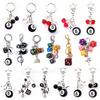 Fashionable Irregular Shape Dice Billiard Bag Pendant Metal Keychain - Hot Selling