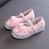 Girls' Embroidered Hanfu Dance Shoes - Ethnic Style Children's Cloth Shoes