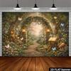 2D Whimsical Butterfly Forest Backdrop Photography Background