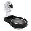 Wall Mounted  tray Space Saving Stainless Steel  tray with Strong Suction Cup for Toilet   Hotel Black