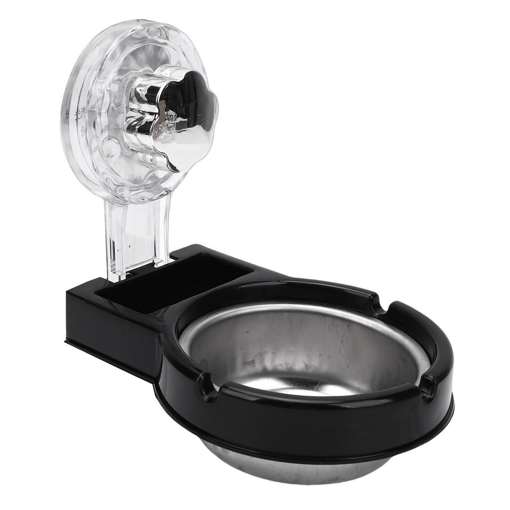 Wall Mounted  tray Space Saving Stainless Steel  tray with Strong Suction Cup for Toilet   Hotel Black