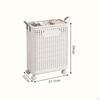 Collapsible Laundry Hamper, Basket with Wheels, Clothes Hanger, Hollowed Out Shopping Bag