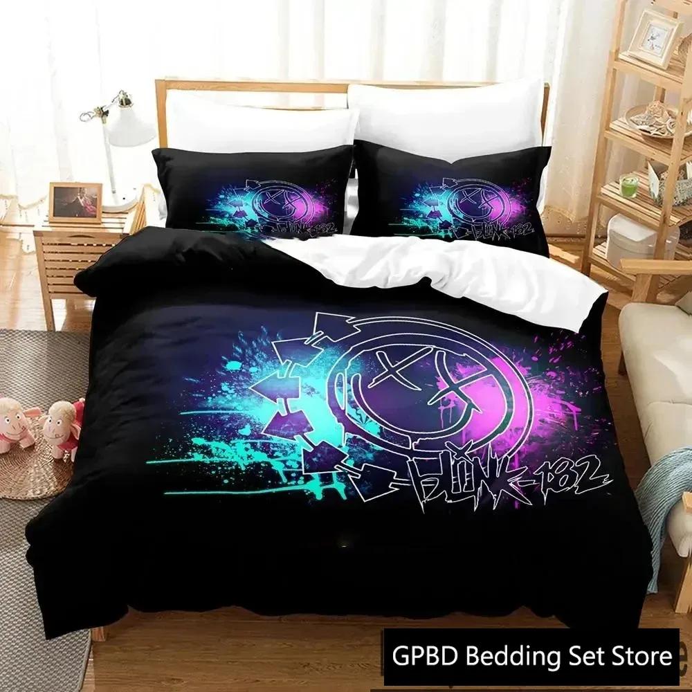 3D-Druck Blink-182 Bettwäscheset Doppelbett Einzelbett King Bettbezug Steppdecke Kissenbezug Jungen Mädchen Erwachsene Schlafzimmer