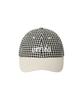 Imiseu Gingham Check Ball Cap-Black