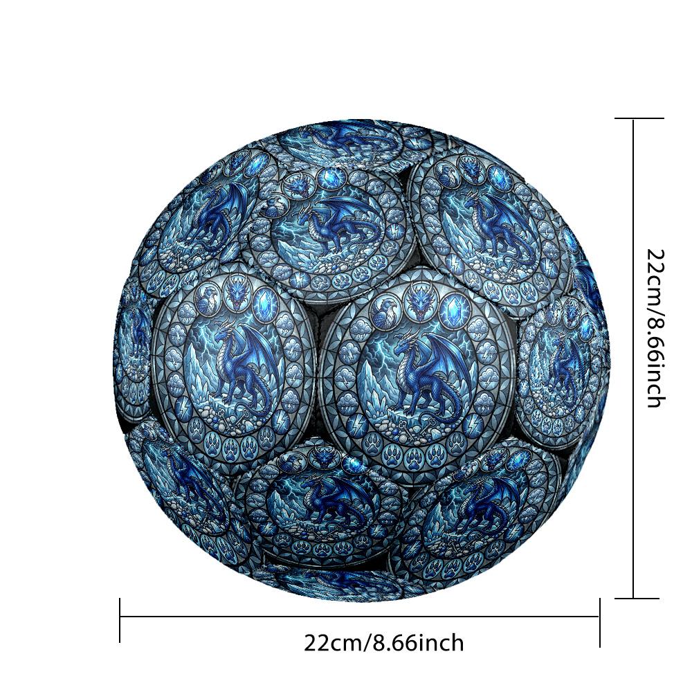 Blue Dragon Glass Round Football Size 5 Adult Ball Suitable for Training Matches and Outdoor Team.