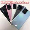 Back Glass Battery Cover For Samsung Galaxy S20 Ultra 5G SM-G988 Rear Housing  With Camera Lens Frame Replacement Parts