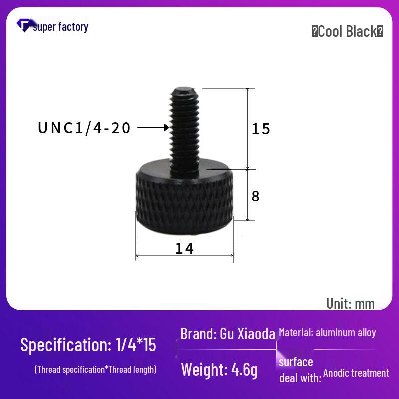 Knurled Aluminum Alloy Hand-Tightening Knob - M3M4M5M6M8 Sizes.