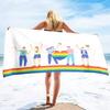 Snowman Microfiber Sand Free Beach Towel,Large Super Absorbent Lightweight Towel for Travel Pool Swimming Bath Christmas Xmas