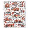 Firefighter Theme Printed Blanket for Sofa Bed Travel Camping Living Room Office Conditioning Blanket for All Seasons Gifts