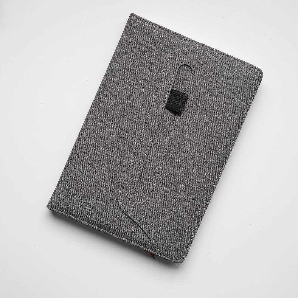 A5 Ready Stock Notebook with Logo Printing, Thickened with Exquisite Leather Surface, Buckle Closure, Pocket-Sized for Business Office. A5