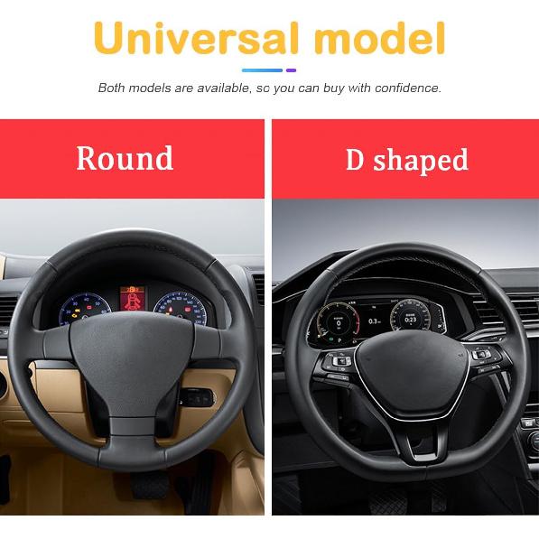 Bling Car Steering Wheel Cover, 15 Inch Rhinestones Soft Leather Elastic Steering Wheel Protector, Sparkly Crystal Diamond For Women Girls, Car