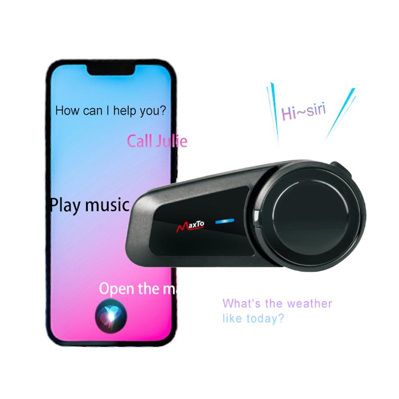 Maxto M2 Motorcycle Helmet Bluetooth Headset Intercom 6 Riders 1000M FM MP3 Helmet Casco Interphones Waterproof IP67 BT5.0