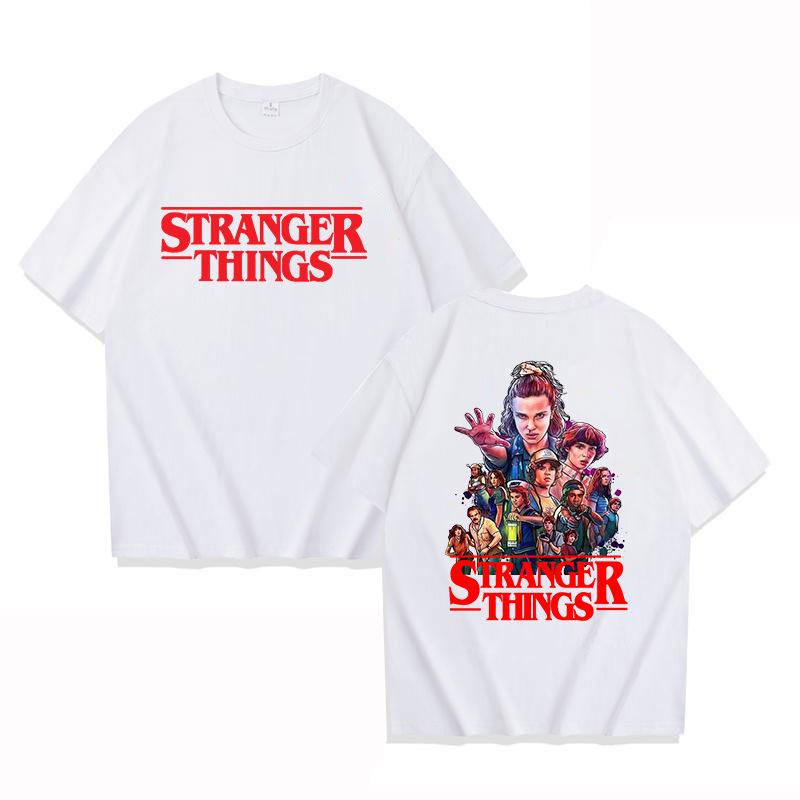 Camiseta de Manga Curta de Verão Unissex Stranger Things, Tamanho Grande XXS-4XL, Exclusivo Transfronteiriço