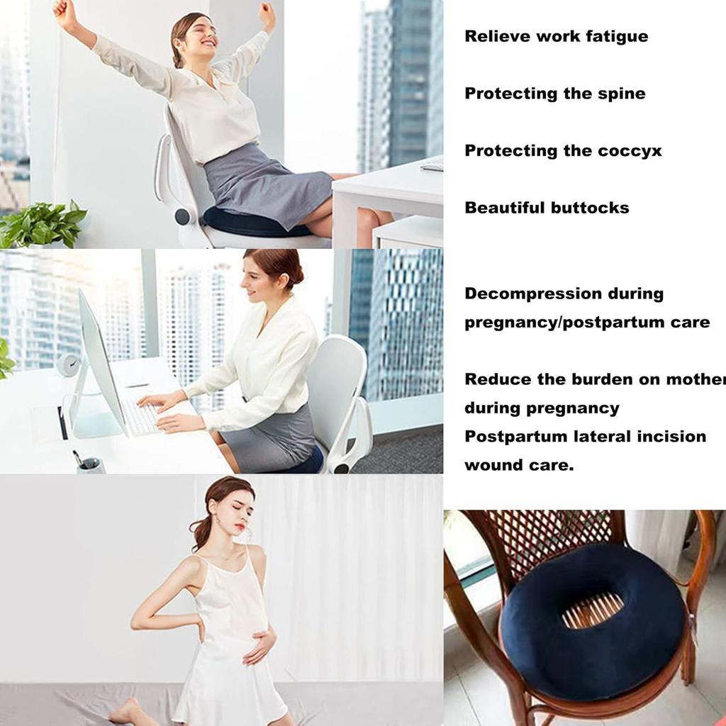 Donut Pillow Hemorrhoid Seat Cushion for Office Chair, Premium Memory Foam Chair Cushion, Ventilate Chair Chair Cushion for Pregnant Women, for