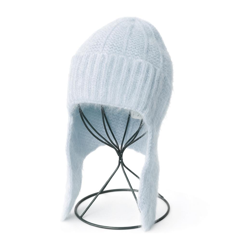 Warm Fur Ear Flap Cap Soft Skullies Beanies Cozy Woman Knit Cap Winter Season