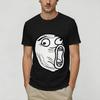 Rage Comic Trollfac Unisexs T Shirts Funny Tee Shirt Short Sleeve Round Collar TShirts Cotton Printed Clothing