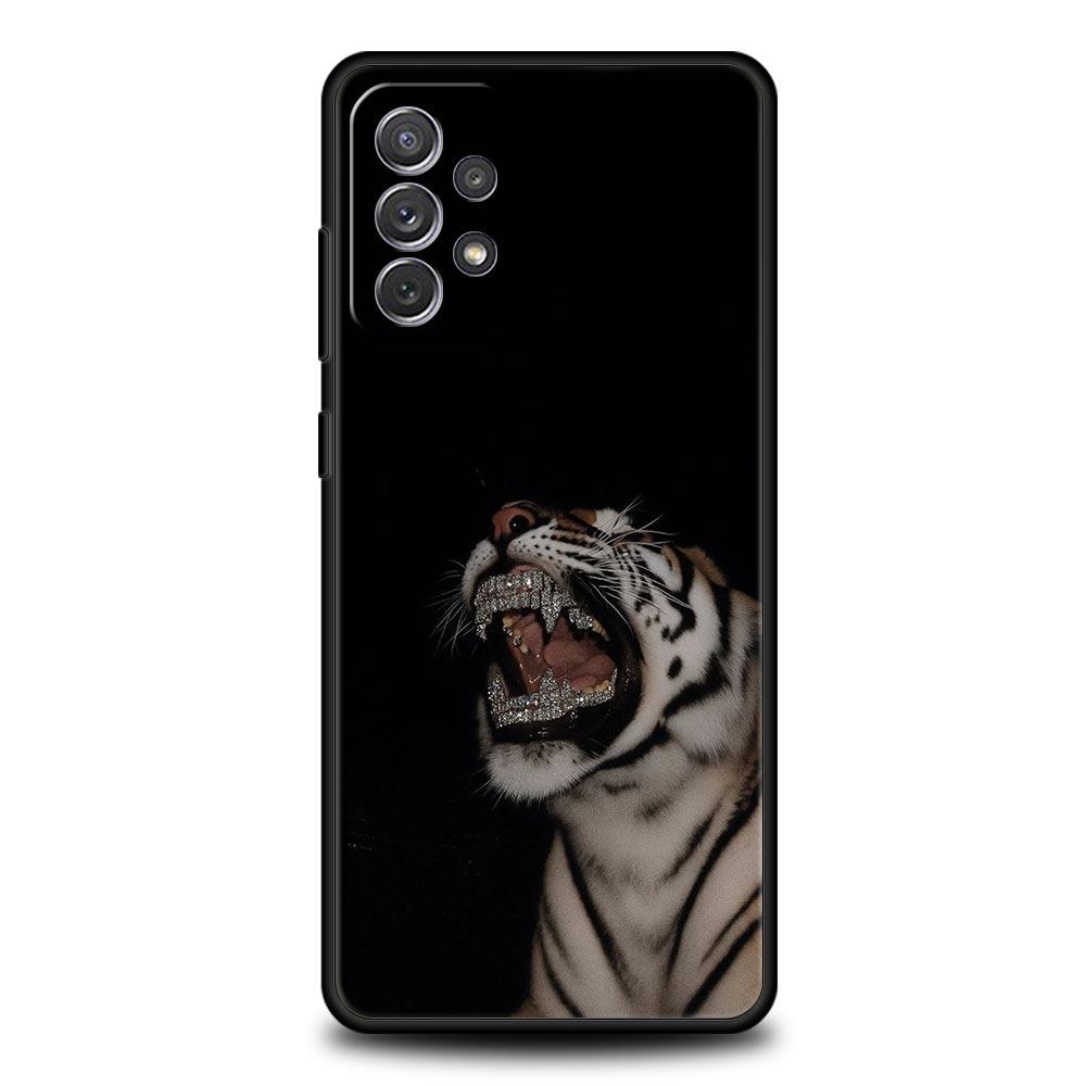 

Phone Case for Samsung Galaxy A13 A15 A17 A07 A21S A22 A23 A25 A31 A73 A32 A52 A52S A41 5G Soft TPU Shell Cartoon Tiger Pattern Samsung A05