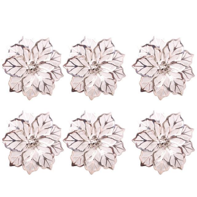 

6pcs Napkin Buckle Napkin Ring Dining Table Decoration Towel Rack Restaurant Kitchen Gadgets Party Supplies Decorations