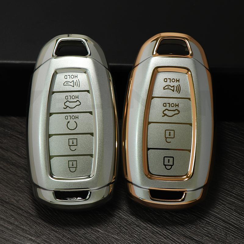 Quicksand TPU Car Remote Key Case Cover For Hyundai i30 ix25 Elantra KONA Solaris Azera Grandeur Ig TM Accent Santa Fe Palisade