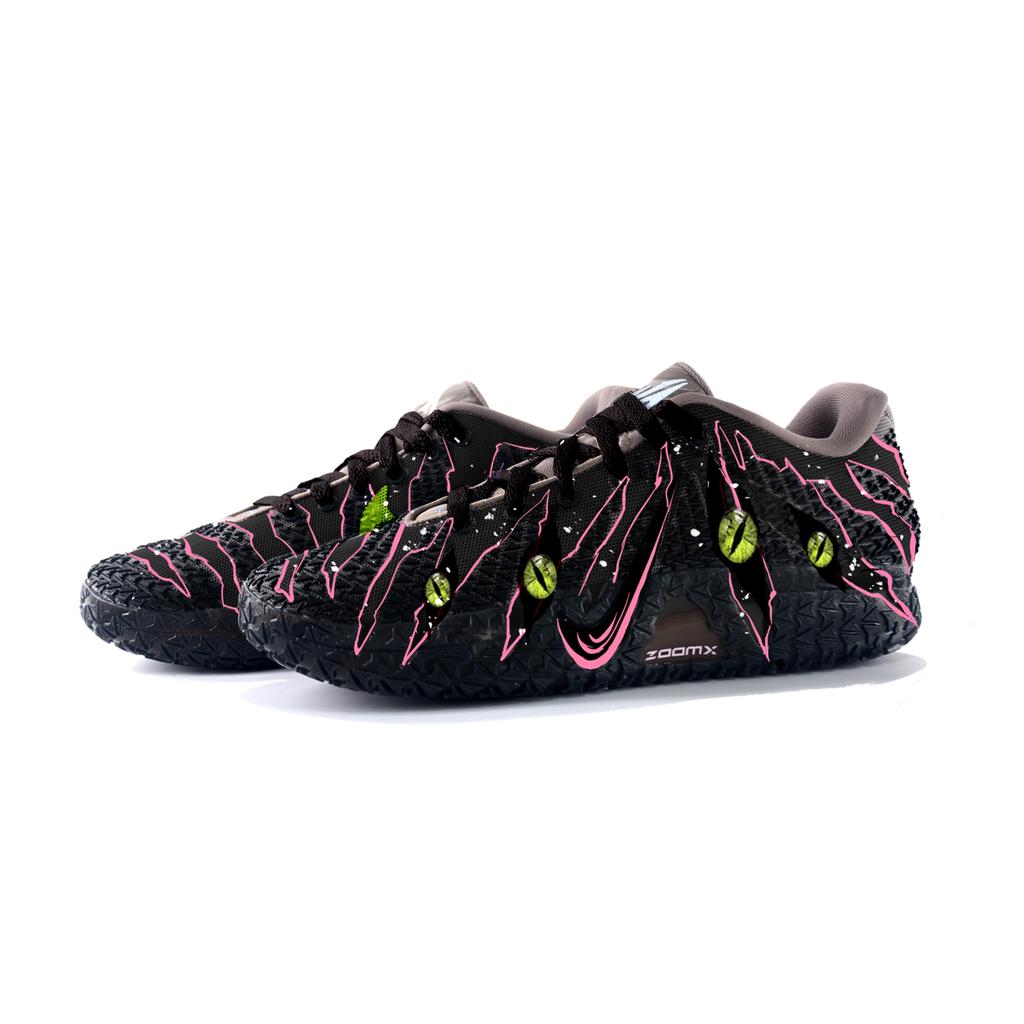 Nike Ja Morant 3 Fire Dragon Mecha Abrasion Resistant Slip Resistant Low top Basketball Shoes Men's Black Pink HF2794-200(Team296-)