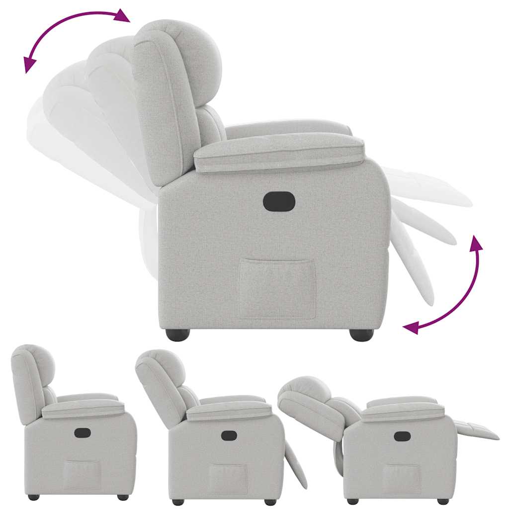 Relaxation Armchair Cloud Grey Fabric